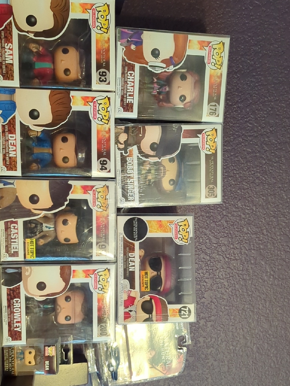 Funko Supernatural Pop! Figure Set - Red, Blue, Purple, Brown